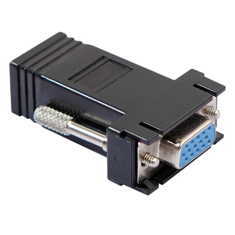 VGA Extender Female to Lan Cat5 Cat5e/6 RJ45 Ethernet Female Adapter (M18)