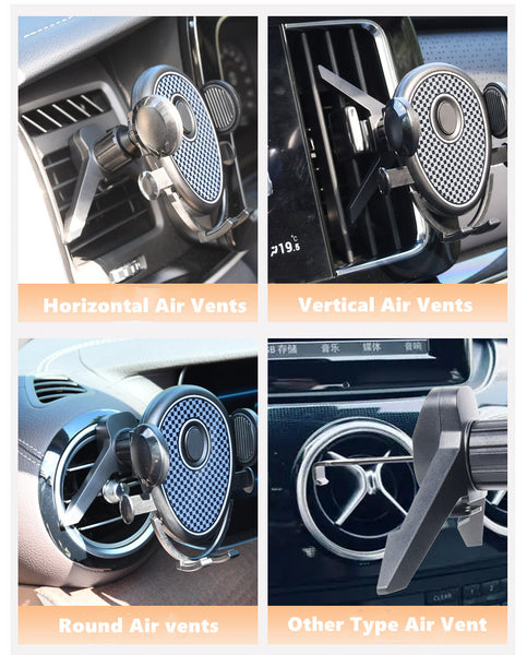 Easy Control Clamp Car Phone Holder For Round/Horizontal/Vertical All Air Vent (TS11)
