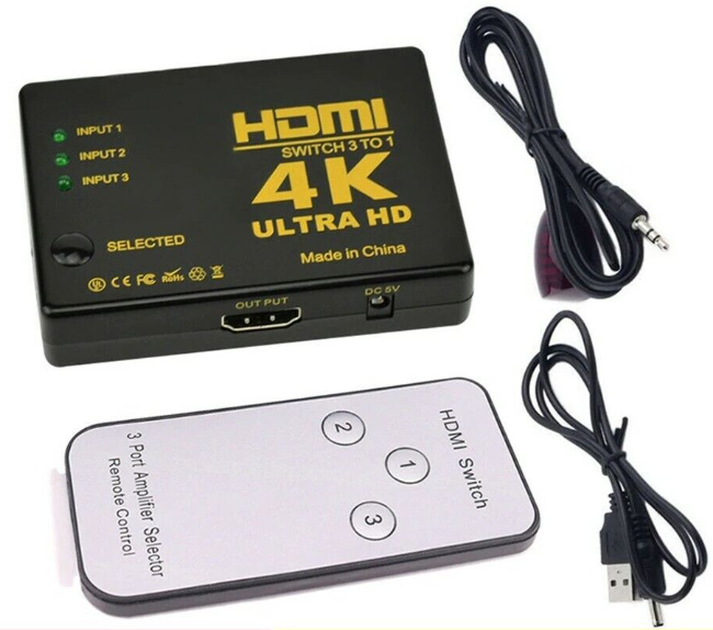 4K HDMI Switch 3 Port In 1 out JS59