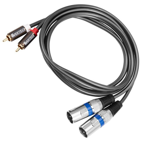 1.5M Premium Dual Rca Male To Dual Xlr Male Cable XLR To 2 Rca Adapter Evertech (CS24)