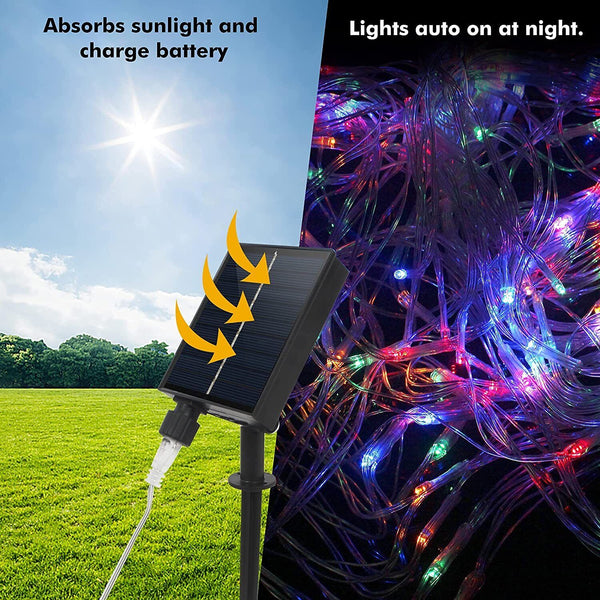 Solar 3mX2m Net Fairy Lights Joinable with Remote