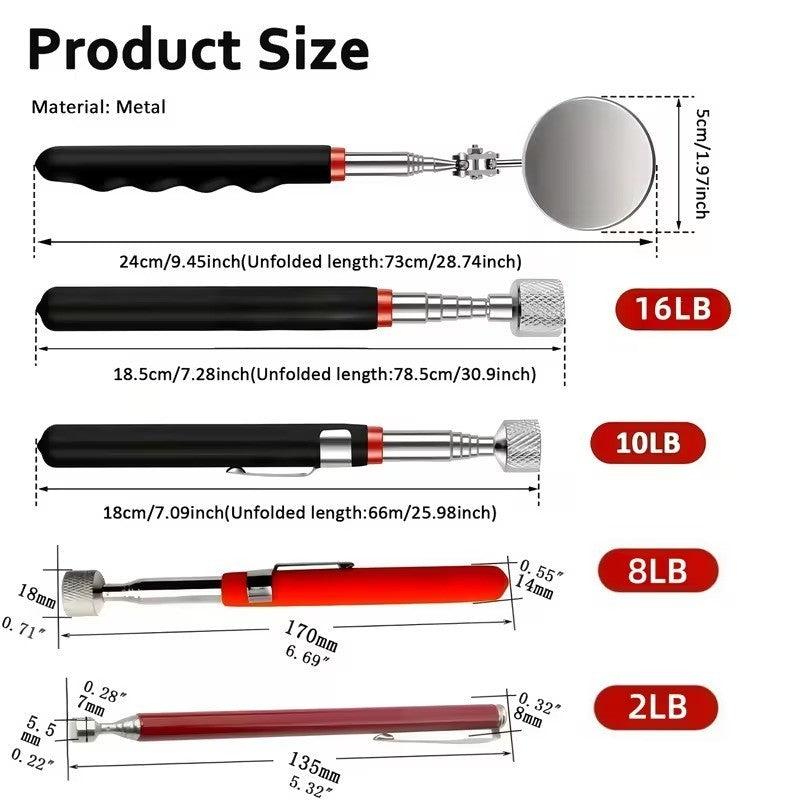 Magnetic Pick-up Tool Magnet Rod Extendable Long Telescopic Up to 2-16LB DIY & Home Tools