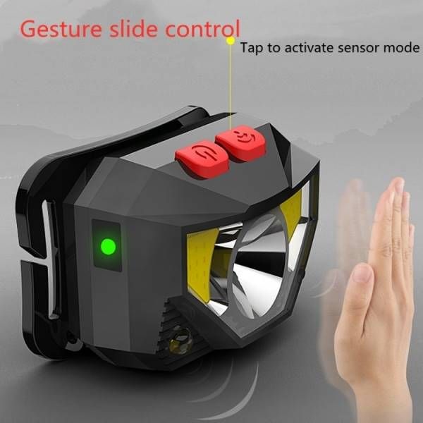 T09-COB LED USB Charging Sensor Headlamp