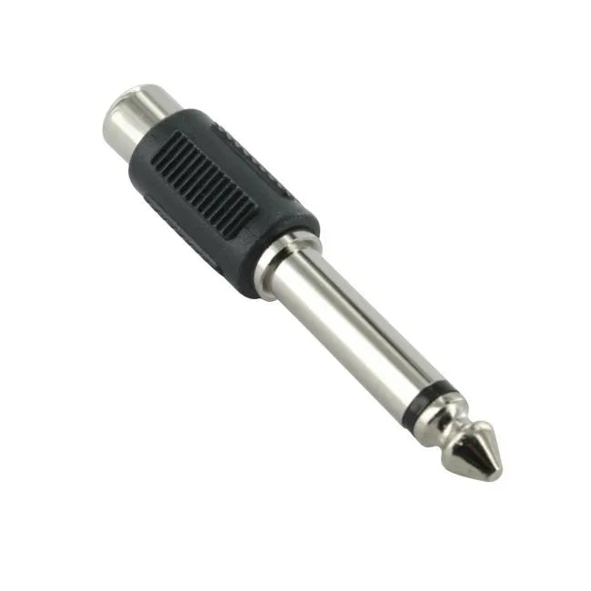 6.35mm 1/4" Mono Male To RCA Female Connector Adaptor Plug Hi-Fi Audio