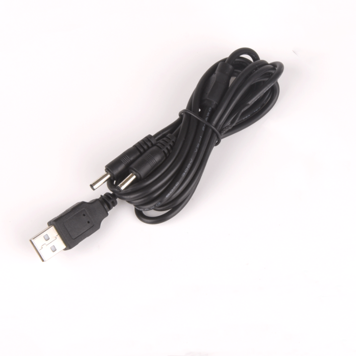 USB to Dual 5.5 mm 2.1 mm Jack 5 Volt DC Charging Mains Power cable