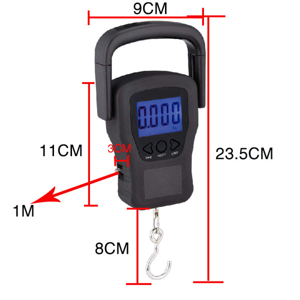 Luggage Scale W/ Tape Measure 50KG/10G