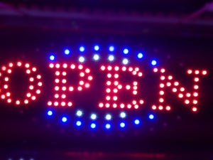 "OPEN" LED Sign 48x25cm