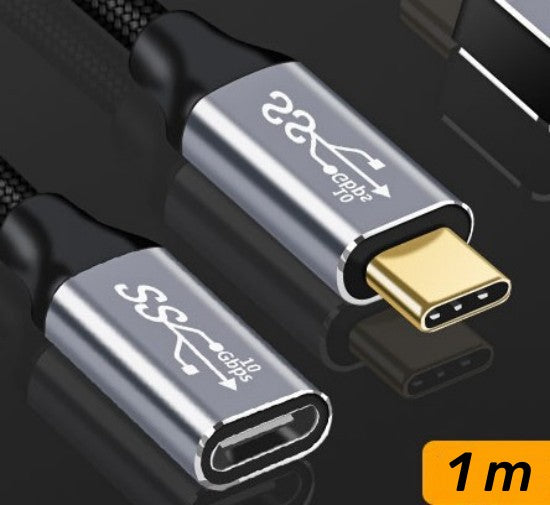 Type-C Male to Female Extension Data Cable