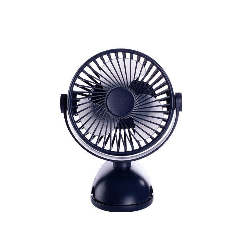 Portable Mini Fan Travel Rechargeable USB Clip On Desk Bed Fan Gadgets