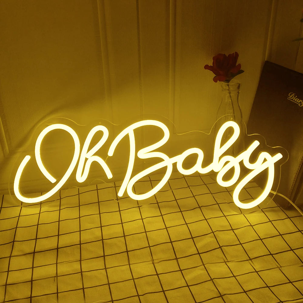 ' Oh Baby ' 12V LED Sign Neon light for Baby shower Wedding Decor