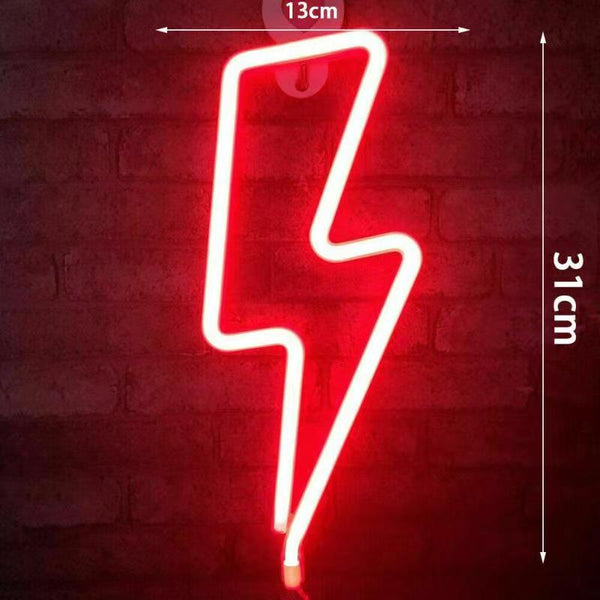 Neon Signs LED Lightning Bolt Light USB Operated