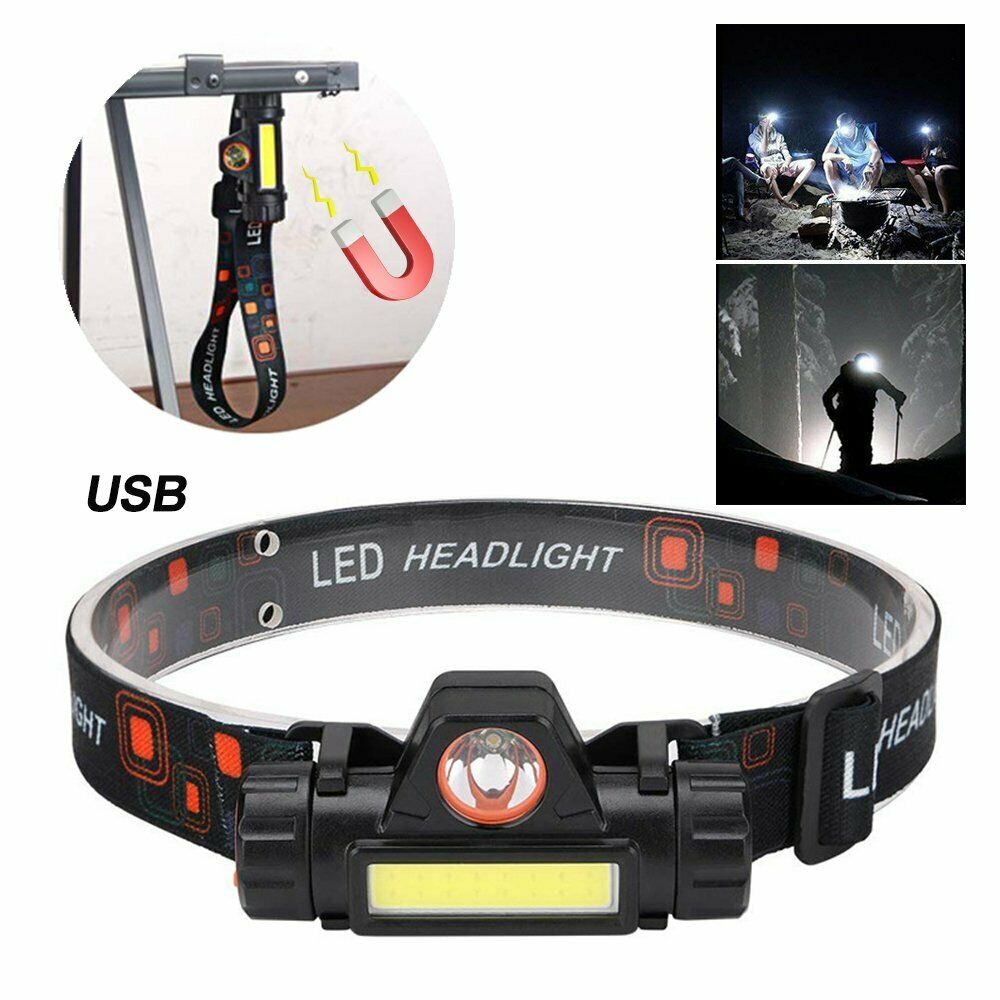 USB Rechargeable Mini COB LED Headlamp