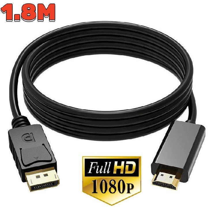 Displayport DP to HDMI Cable Male to Male HD 4K 1080P