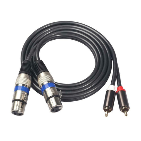 1.5m Copper Dual XLR Female to Dual RCA Male Cable (AS07)