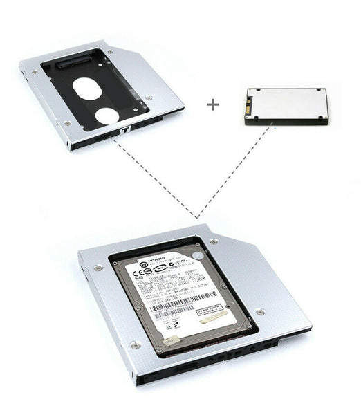 Caddy 2nd HDD/SSD SATA Replace DVD-D Hard Driver 9.5mm for Mac book