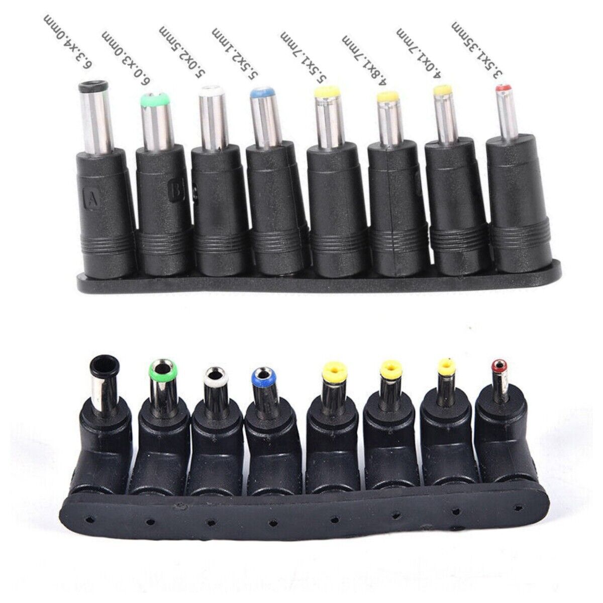 8 in 1 AC DC Adapter Plug Connector Tips 5.5x2.1mm Female For Power Transformer