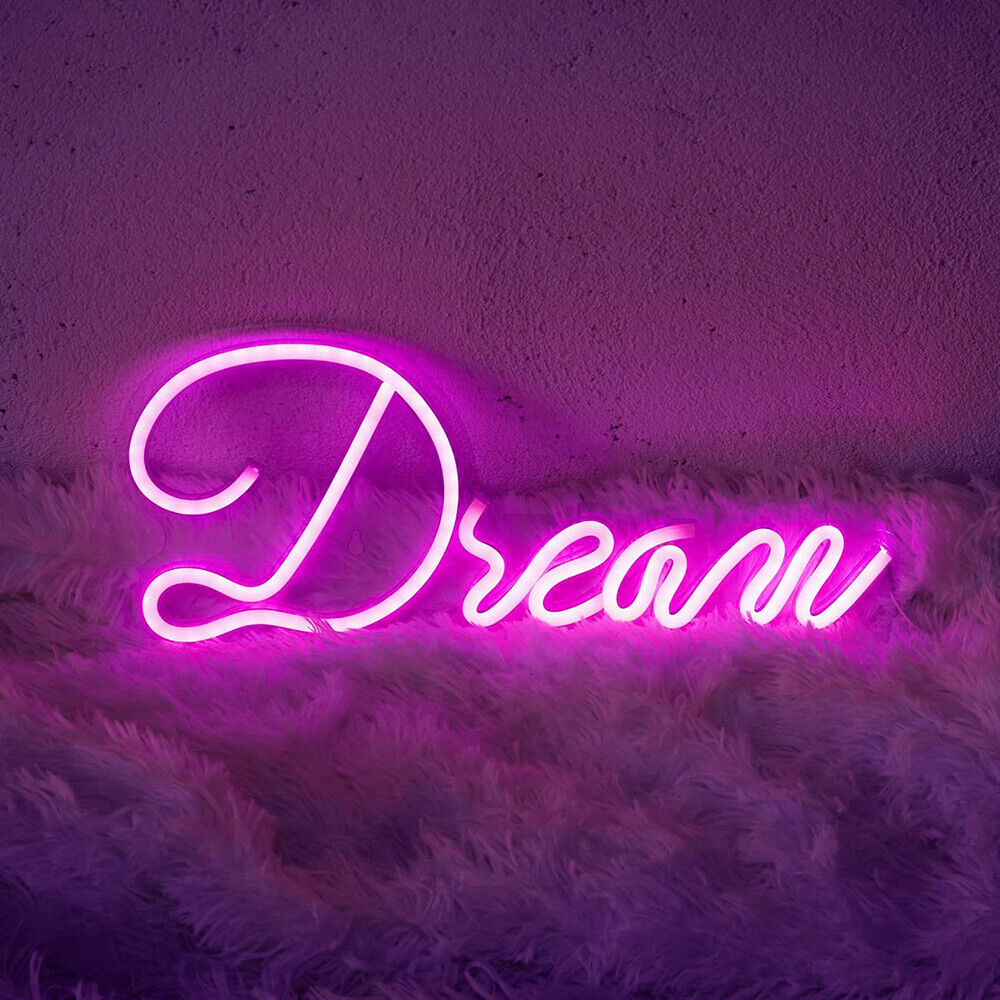 Dream LED Sign Neon Light Dream Blue or Pink USB Powered
