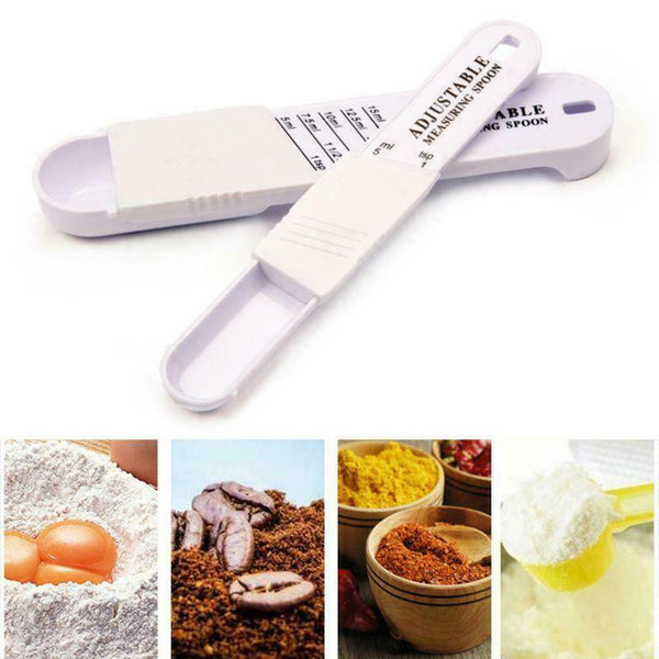 2pcs/set Adjustable Measuring Spoon with Scale Tool