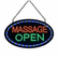 12V Oval 'Massage Open' LED Sign 68.5cm x 38cm w/ 3 Modes & Power Adapter Ready-Made LED Signs