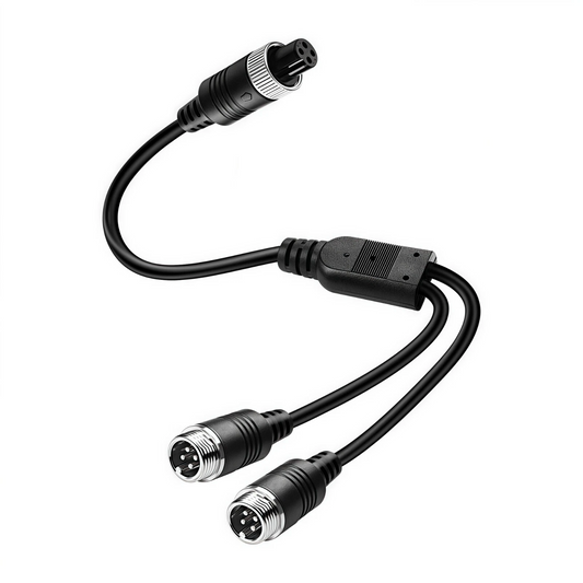 4Pin Video Splitter Cable Wire For Bus Truck Reversing Rear Camera 40cm 4-Pin 1 Female to 2 Male Y Splitter Cable SS6-4