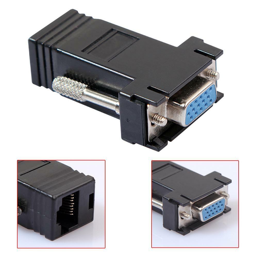 Black VGA 9 Pin Female To Lan Cat5 Cat5e Rj45 Female Adapter At Best Price In Faridabad - Foto 2