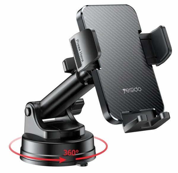 Yesido C173 Phone Car Mount Holder W/ Suction Base Extension Arm Heary Duty (TS13)