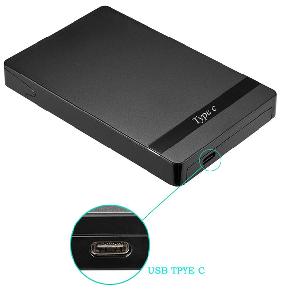 USB Type C to 2.5 inch Enclosure Case SATA Adapter (LS36) HDD SSD External Drive