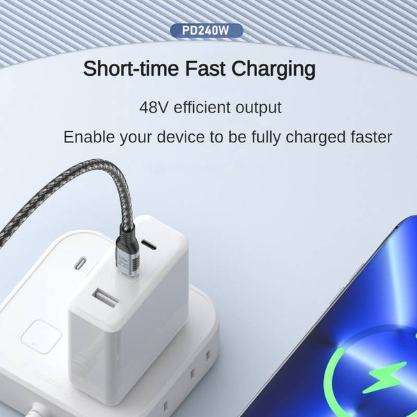 USB 4.0 Type-C 240W PD3.1 QC4.0 Fast Charging & 8K UHD Video 40Gbps Data Cable