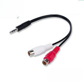 3.5mm AUX Male to 2 RCA Female Splitter FS36 AV Adapters