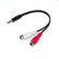 3.5mm AUX Male to 2 RCA Female Splitter FS36 AV Adapters