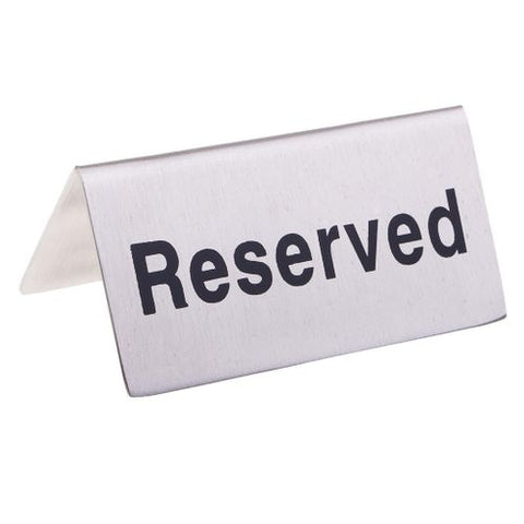 Reserved Table Sign 12*5cm Stainless Steel Wedding Club Tabletop Up to 10pcs For Business Pros