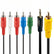 AUX 3.5mm & AV to Composite Component 5 RCA Cable HS08 AV Cables