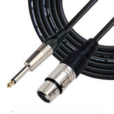 6.35mm Mono Male to XLR Female Microphone Lead 0.5M to 10M AV Cables