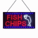 Fish & Chips LED Shop Sign 55cm x 33cm Ready-Made LED Signs