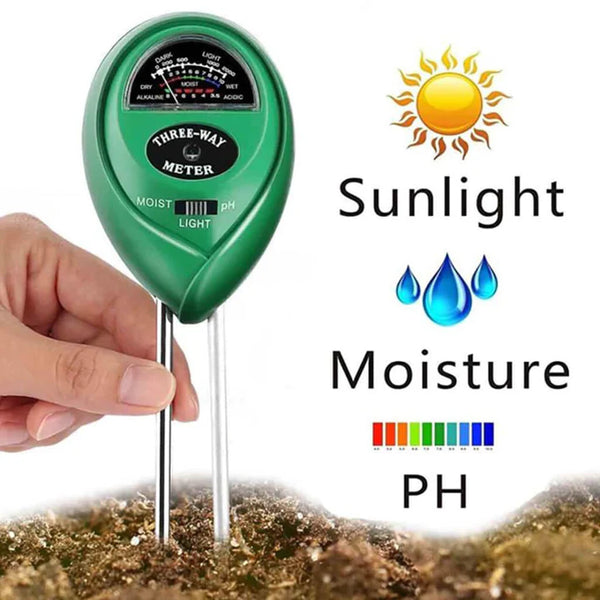 3 Way Soil pH Meter Moisture Light Tester Gardening Tool (GS49) for Farm Plant