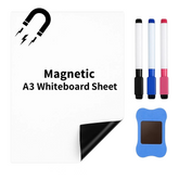 42x30cm Magnetic A3 Whiteboard Sheet with 3 Pens and Eraser Set Business & Office Equipment
