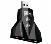 VIRTUAL 7.1 USB 2.0 to 3D AUDIO SOUND CARD ADAPTER JS07 PC Accessories