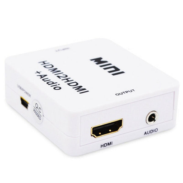 HDMI to HDMI Female W/ Audio HD Converter Box (LS68) Adapter Extractor 1080P