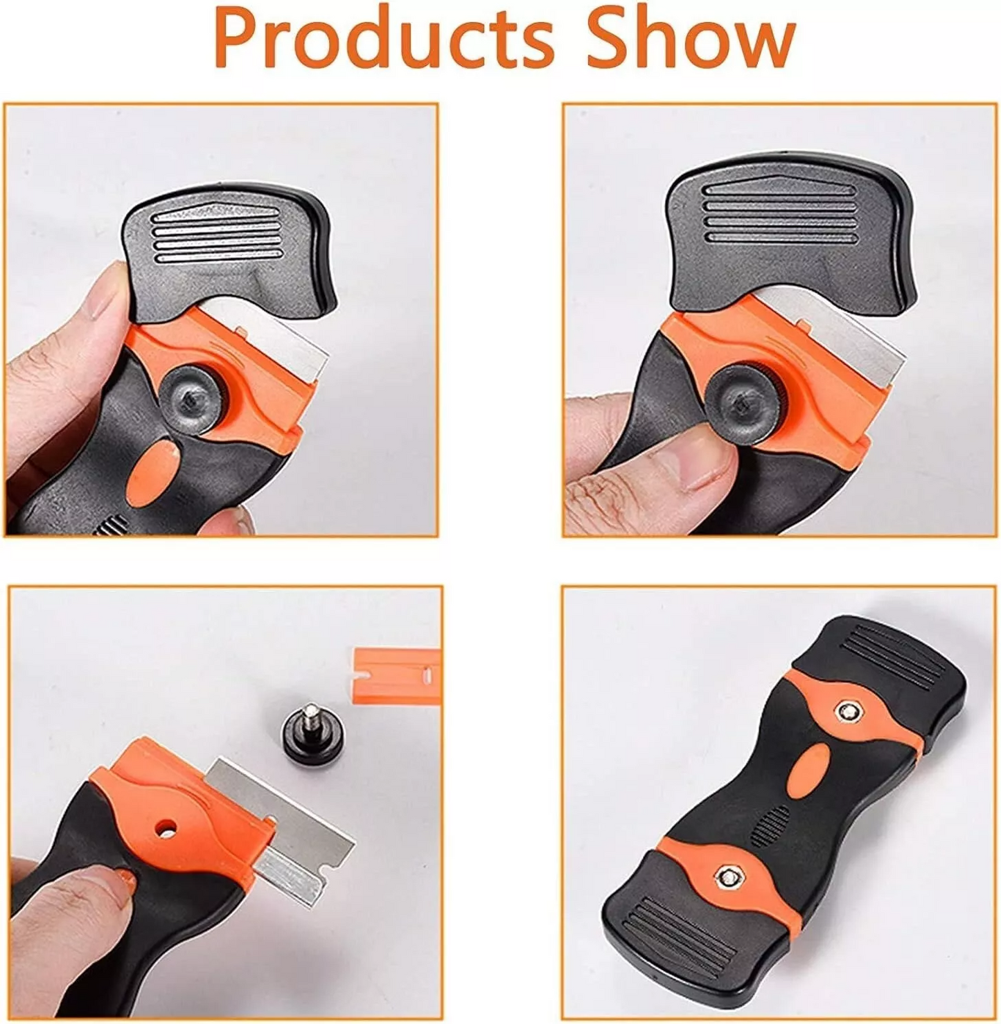 Razor Blade Scraper Double Edged Razor blade Scraping Tool W/ 6 Pcs Paint Scrape VS15-16