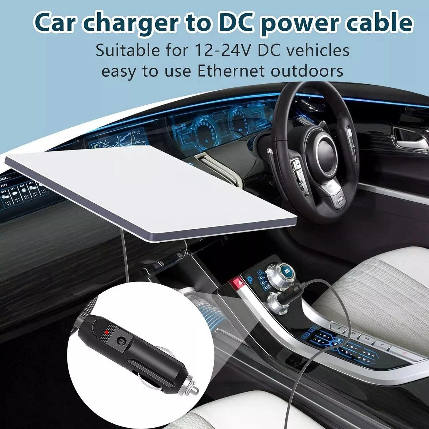 5m Starlink Mini 60W DC Car Charger Cable Auto Cigarette Lighter Charging Cord PS6-15