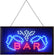 Bar LED Neon Sign Light W/ 2 Beer Cup 48*25cm Ready-Made LED Signs