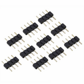 10Pcs of 4 Pin Connectors for 5050 RGB LED Strips Party Effects