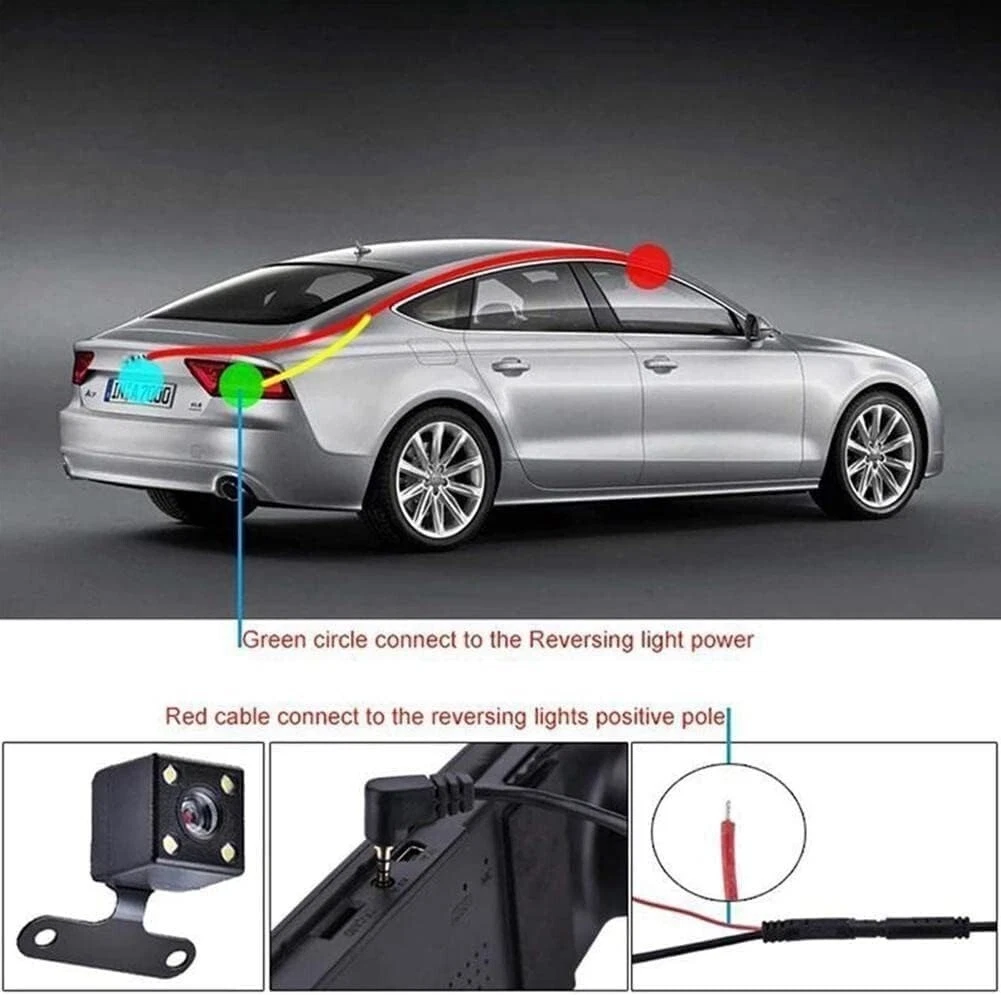 5 Pin Dash Cam Cable 2.5mm Male Plug Rear View Camera Extension for Car Truck PS24