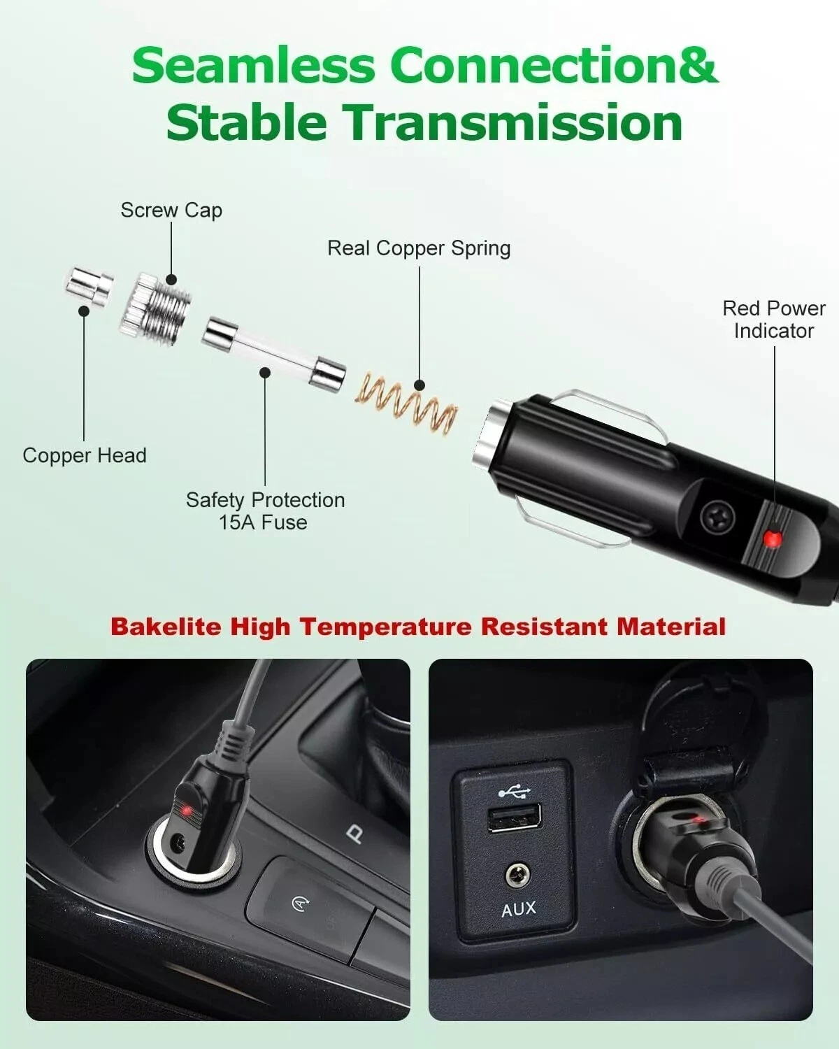 5m Starlink Mini 60W DC Car Charger Cable Auto Cigarette Lighter Charging Cord PS6-15