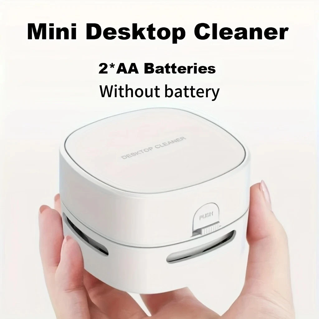 Portable Mini Desktop Vacuum Cleaner Powerful Sweeping AA Battery Operated Quite NS16/16-1