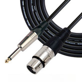XLR Female to TS 6.35mm 6.5mm Male Mono Cable AV Cables