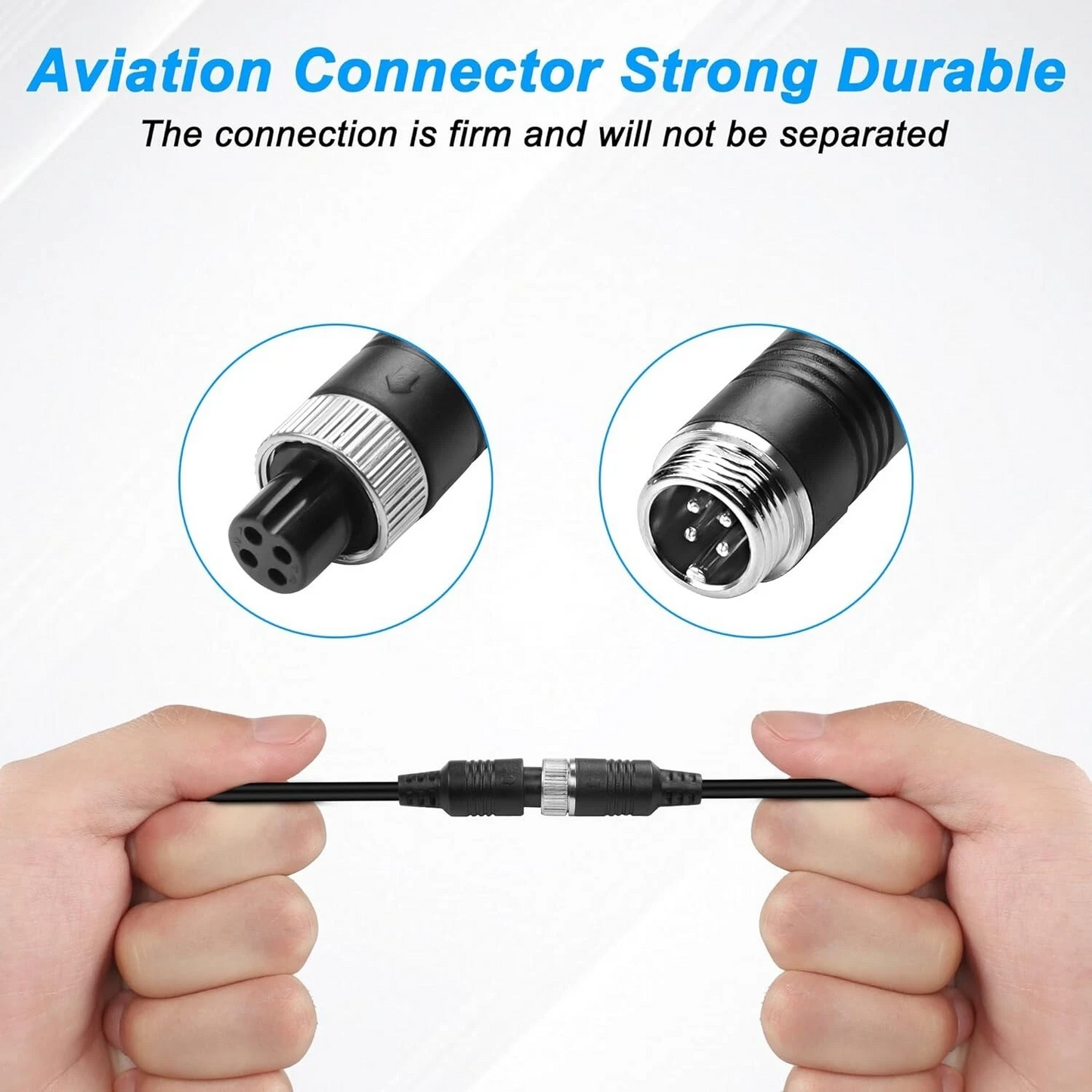 4Pin Video Splitter Cable Wire For Bus Truck Reversing Rear Camera 40cm 4-Pin 1 Female to 2 Male Y Splitter Cable SS6-4