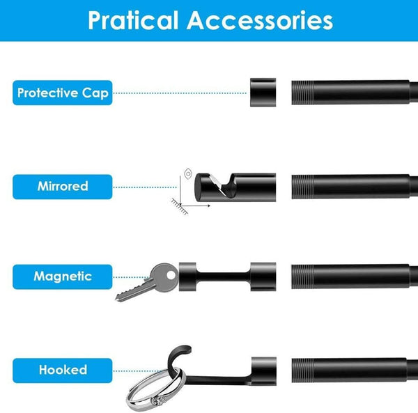 1m 5.5mm Lens 0.3MP Endoscope (RS44) Soft Camera 3 in 1 Type-C/USB/Micro USB Microscope