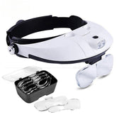 81001-G 5 Lens LED lights Head Mounted Magnifier Glasses QS204 DIY & Home Tools