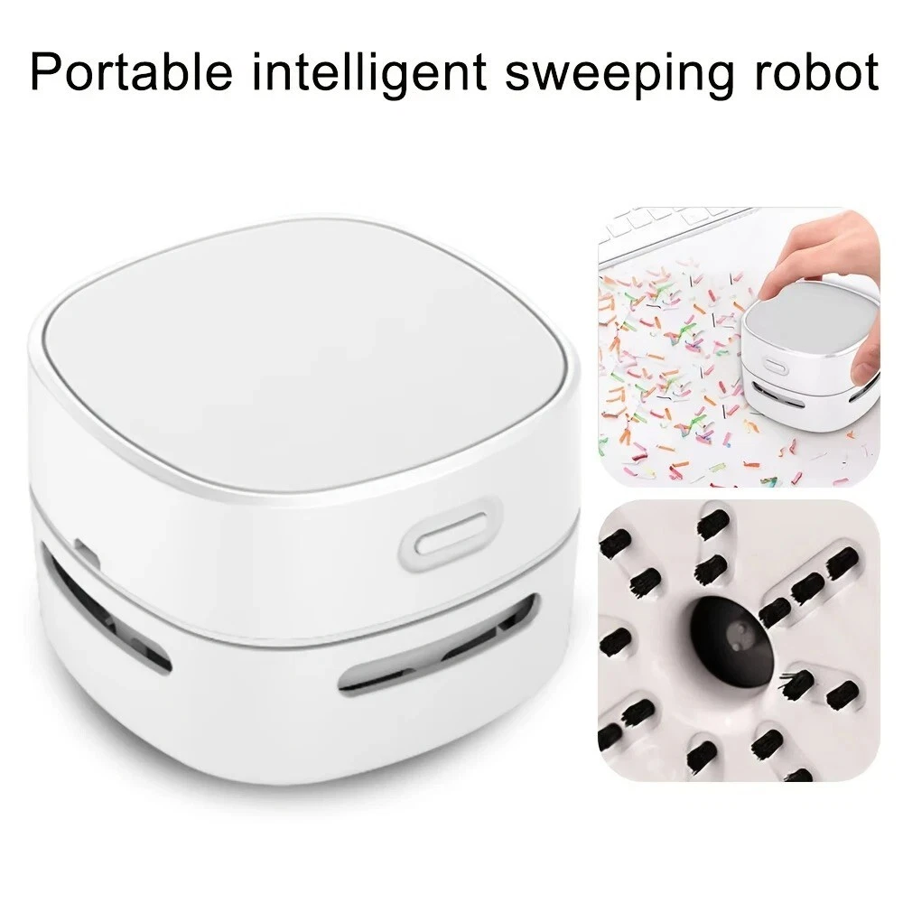 Portable Mini Desktop Vacuum Cleaner Powerful Sweeping AA Battery Operated Quite NS16/16-1